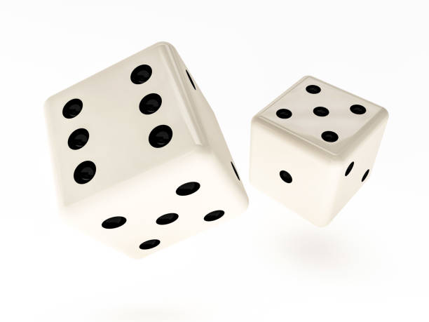 istock Casino dice  isolated on white, 3d rendering 658617790