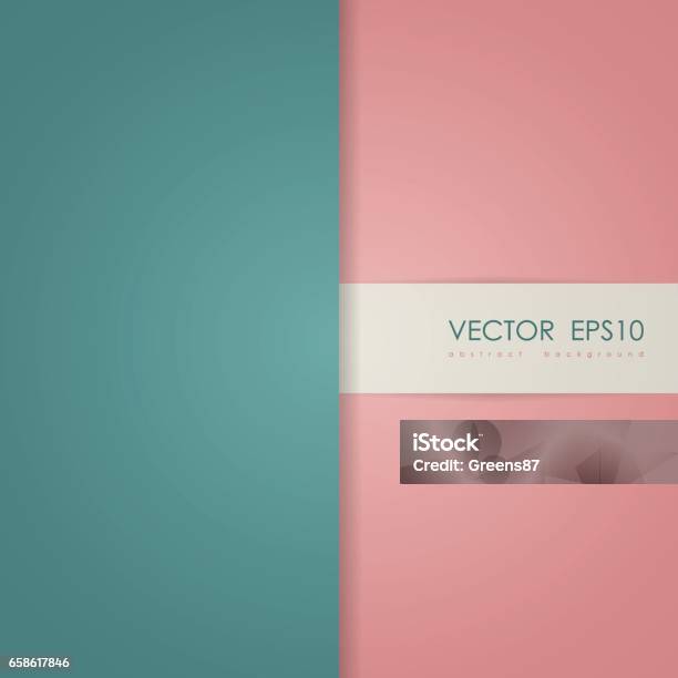 Abstract Simple Cover Page With Green And Red Paper Layers Vector ...