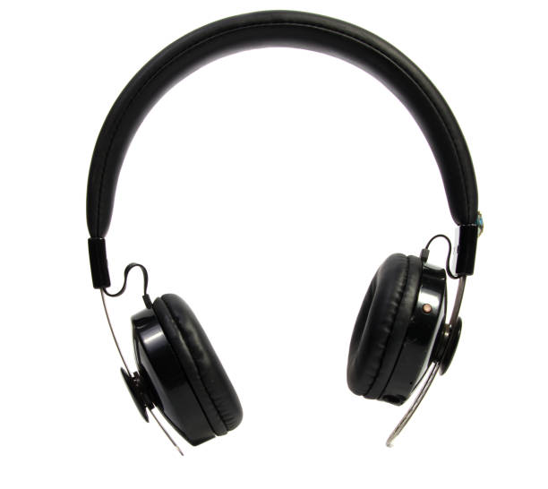 istock Wireless bluetooth headphone or earphone isolated on white background. 658622164