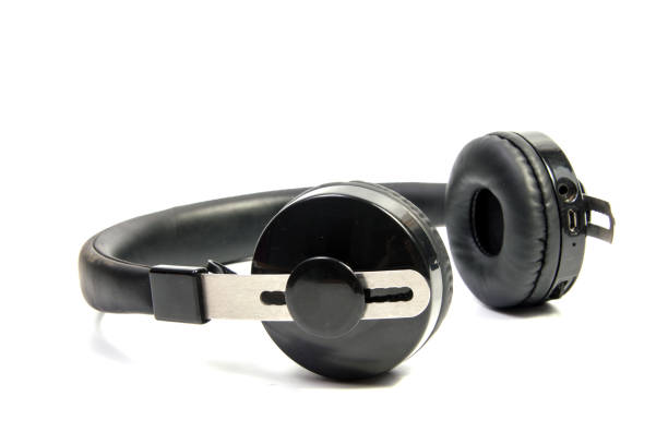 istock Wireless bluetooth headphone or earphone isolated on white background. 658622238