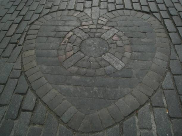 the heart represents the prison in Edinburgh Scotland that once was.