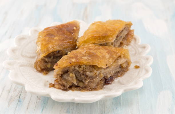 istock Homemade baklava dessert on a plate 658628452