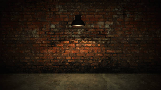 istock Very dark and dim concrete room. 658635750