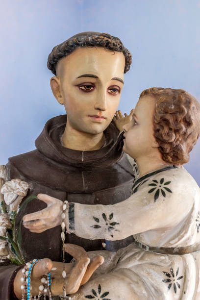 Saint Anthony of Padua plaster statue of St. Anthony of Padua st anthony of padua stock pictures, royalty-free photos & images