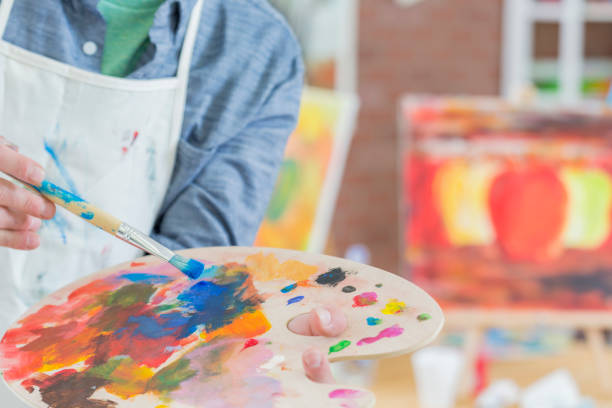istock Close up of artist's palette 658639508