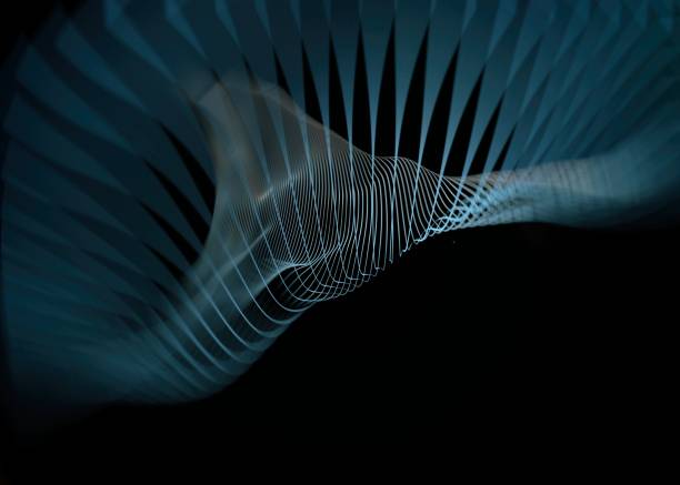 istock Abstract spiral cyber geometry surfaces, lines and points background, Used as digital wallpaper and technology background. 658640212