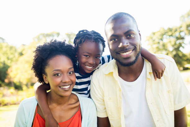 istock Happy family posing together 658640304