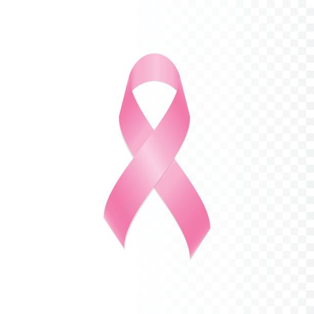 istock Ribbon pink symbol of breast canser isolated transparent background 658643702