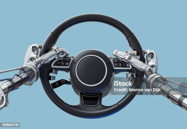 Automatic Driving Stock Photo - Download Image Now - Driverless Car, Robot, Driving