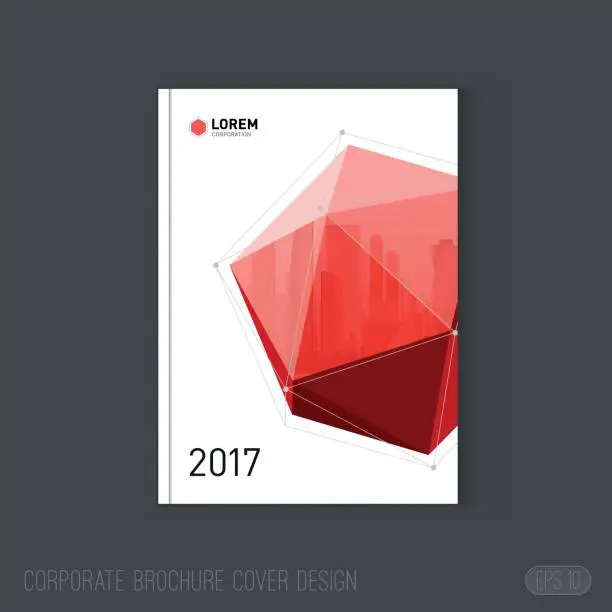 Vector illustration of Corporate brochure cover design template. Good for catalog, annual report, poster or flyer.