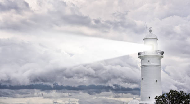 istock Lighthouse and bad weather in background 658661798