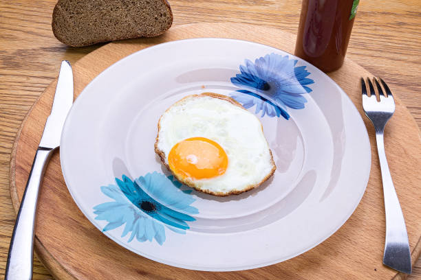 fried egg on a plate