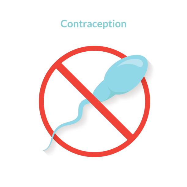 ilustrações de stock, clip art, desenhos animados e ícones de sperm. method of contraception. birth control. without the possibility of having children. not reproductive. flat illustration isolated on white background. - condom sex education contraceptive aids