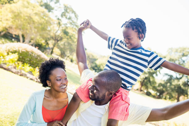 istock Happy family posing together 658668848