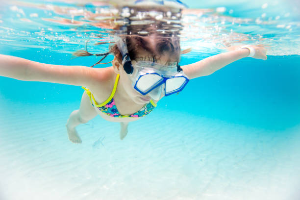 istock Little Girl Swimming Underwater 658677250