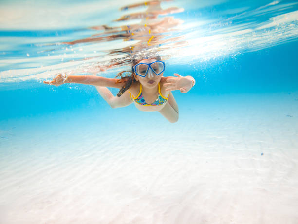 istock Little Girl Swimming Underwater 658677258