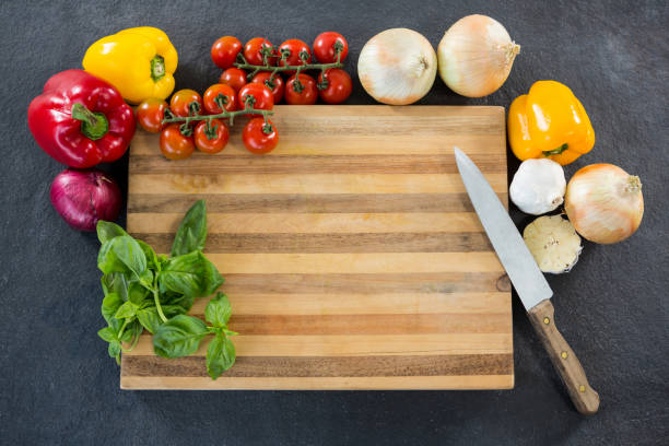 istock Wooden board and ingredients 658681564