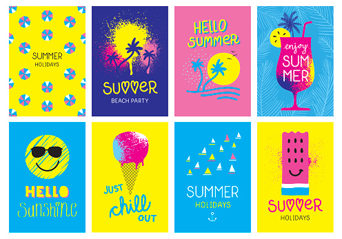 Summer holidays cards