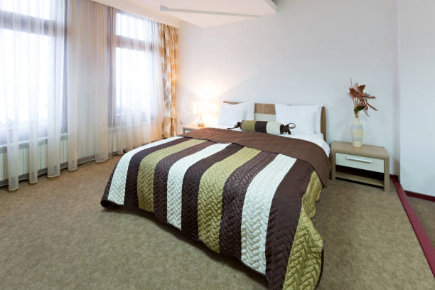 istock Interior of a hotel bedroom 658687770