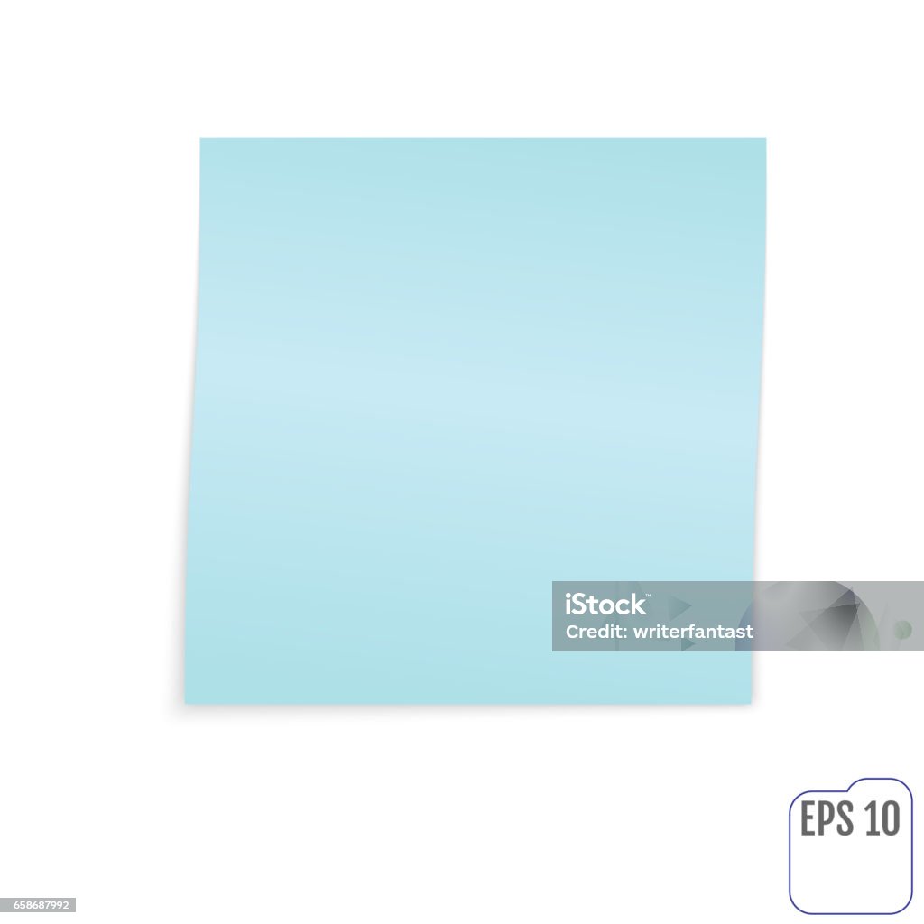 Blue Sticker Tape Note Blue Sticky Note Isolated On White Background Template For Your ...