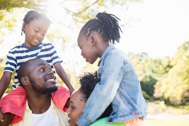 istock Happy family posing together 658734544