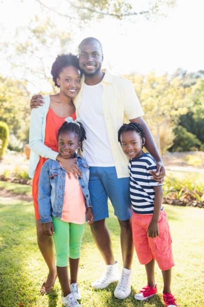 istock Happy family posing together 658734642