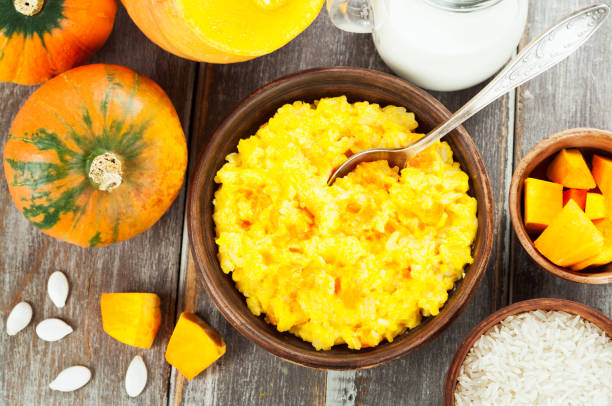 istock Rice porridge with pumpkin 658735510