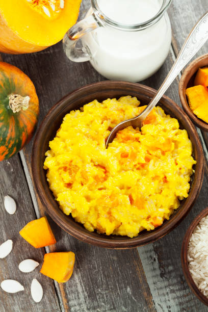 istock Rice porridge with pumpkin 658735536