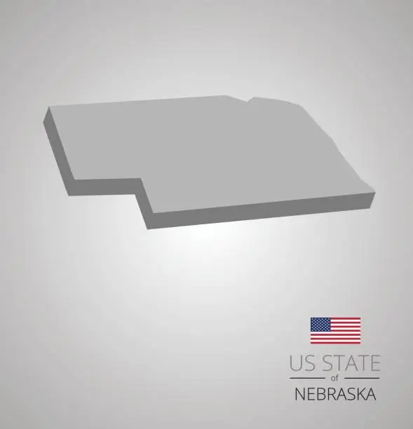 Vector illustration of Nebraska State map