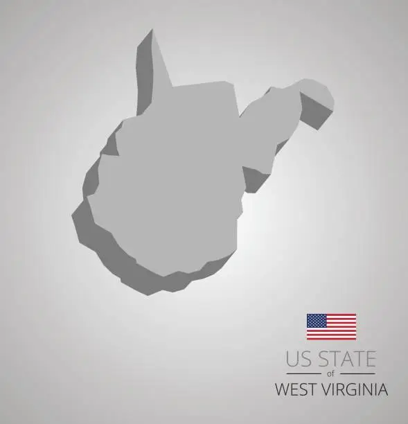 Vector illustration of West Virginia State map