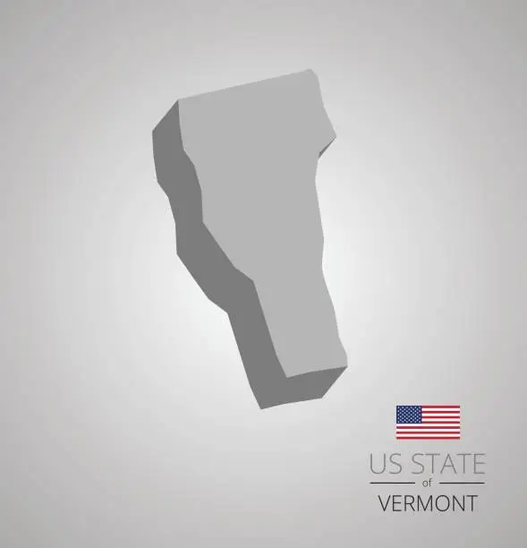 Vector illustration of Vermont State map
