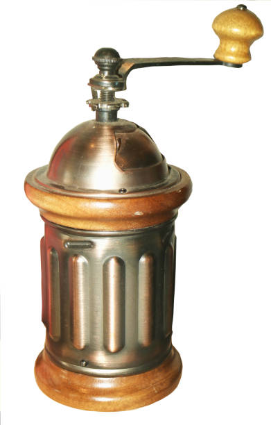 Coffee grinder manual Coffee grinder manual in white background. biji kopi stock pictures, royalty-free photos & images