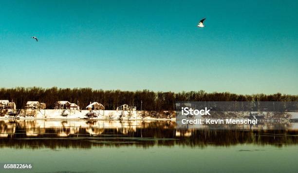 Southern Shores Of Grand Island Stock Photo - Download Image Now - Horizontal, House, Ice