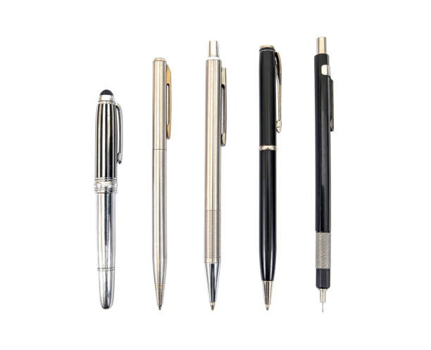 istock Pens set isolated on white background.Pens isolated 658833878