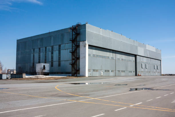 istock Aviation hangar at the airport 658843068