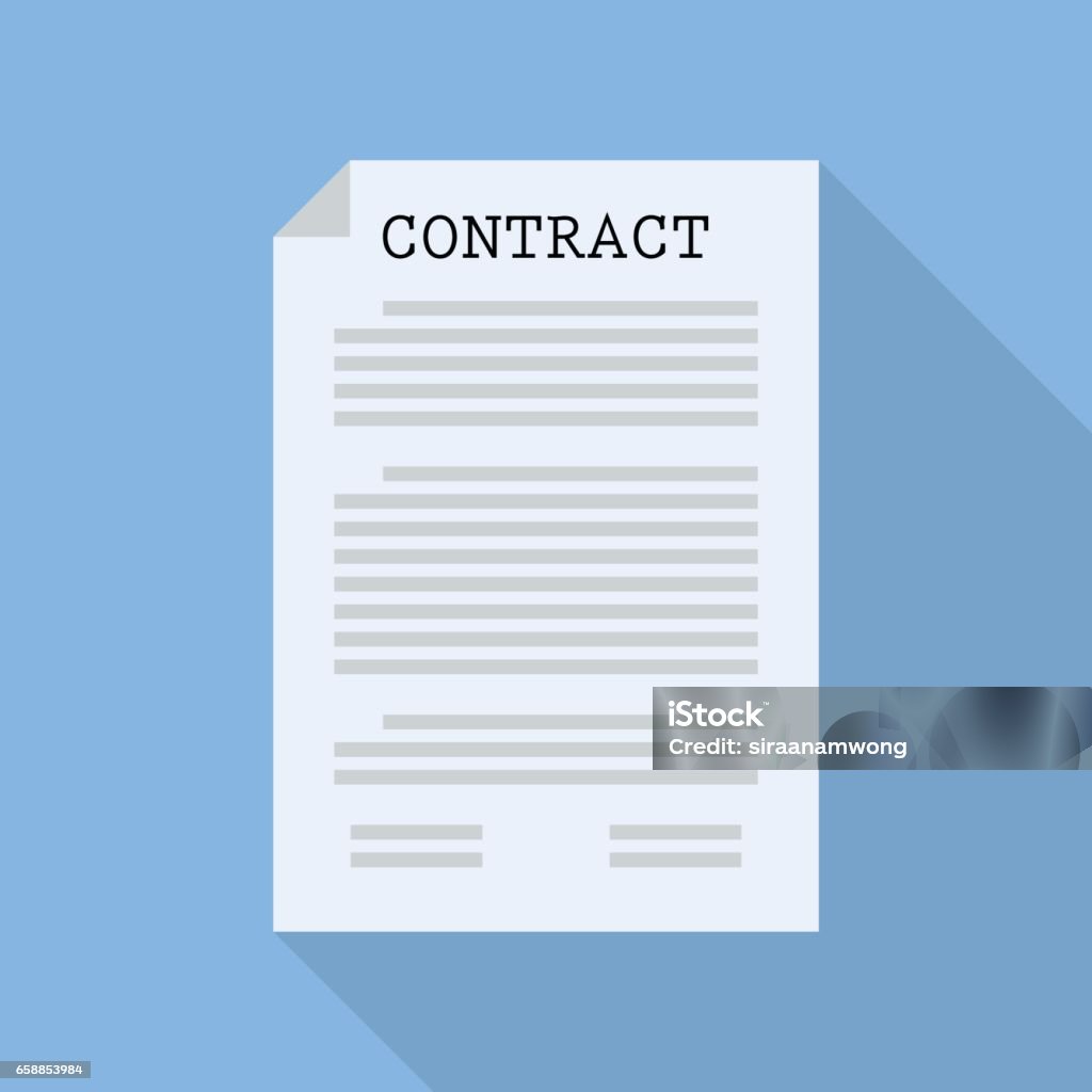 Paper Contract File Contract Document Paper Stock Illustration - Download Image Now ...