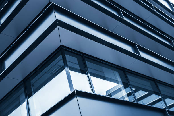 istock Corner of modern building facade, abstract 658854680