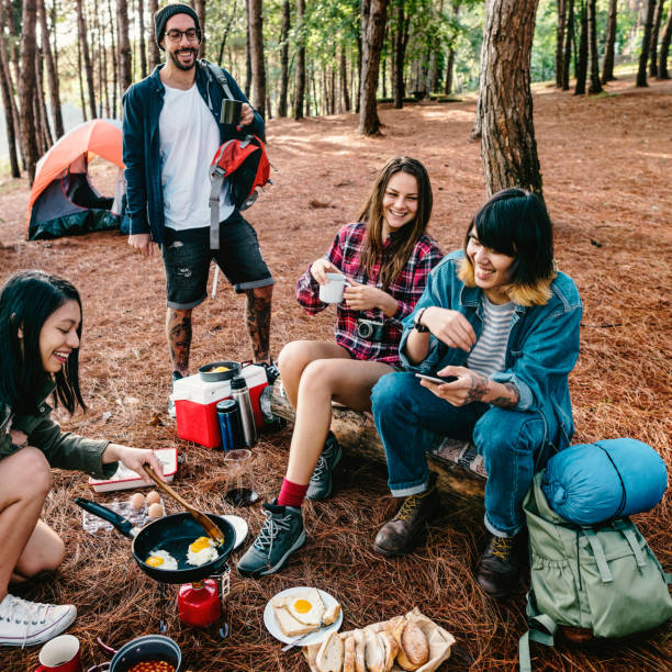 istock Friends Camping Eating Food Concept 658858076