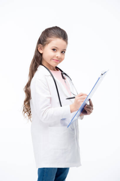 istock Girl in doctor costume 658867398