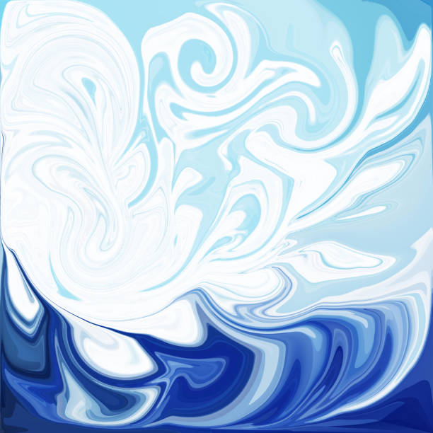 istock Blue Digital Acrylic Color Swirl Or Similar Marble Twist 658871308