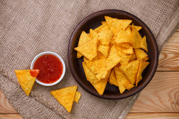 istock Nachos chips. Delicious salty tortilla snack. 658872928