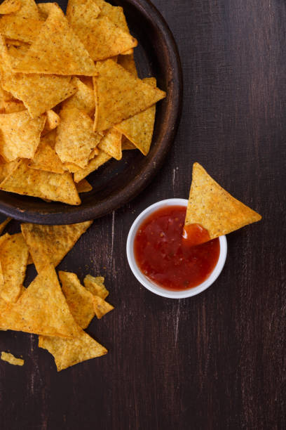 istock Nachos chips. Delicious salty tortilla snack. 658875684
