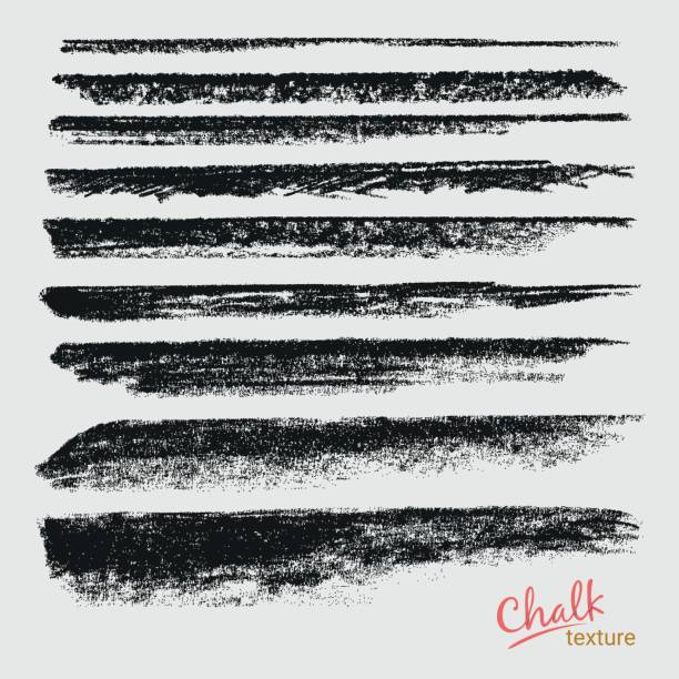 istock Chalk and charcoal. A set of vector brushstrokes. Paint spots. Grunge texture. 658880046