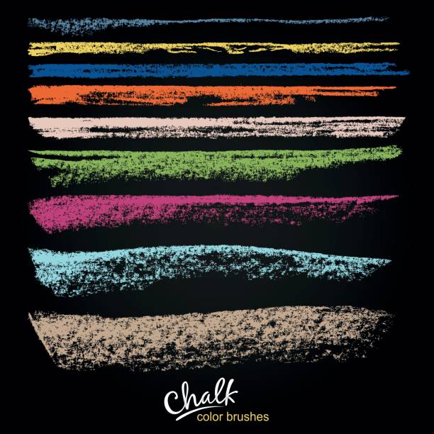 illustrations, cliparts, dessins animés et icônes de pinceaux chalk_69 - painterly effect graffity backgrounds paint