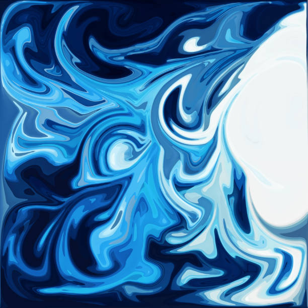 istock Blue Digital Acrylic Color Swirl Or Similar Marble Twist 658880728