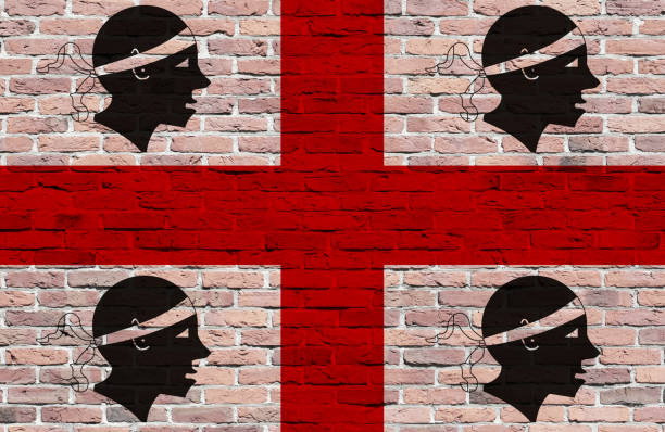 istock Sardinia flag painted over brick wall 658893560