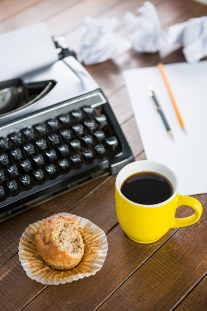 Typewriter putting on a desk