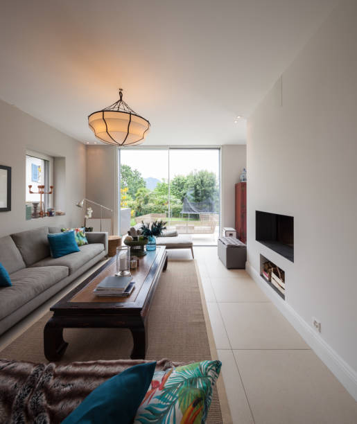 istock Modern house, living room 658898170