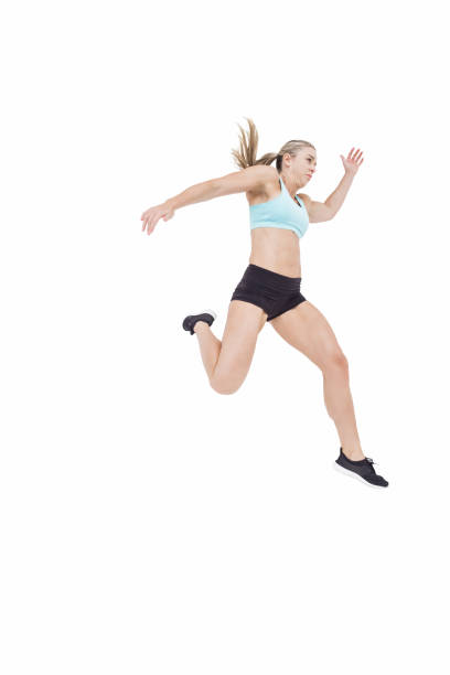 istock Female athlete jumping 658906380