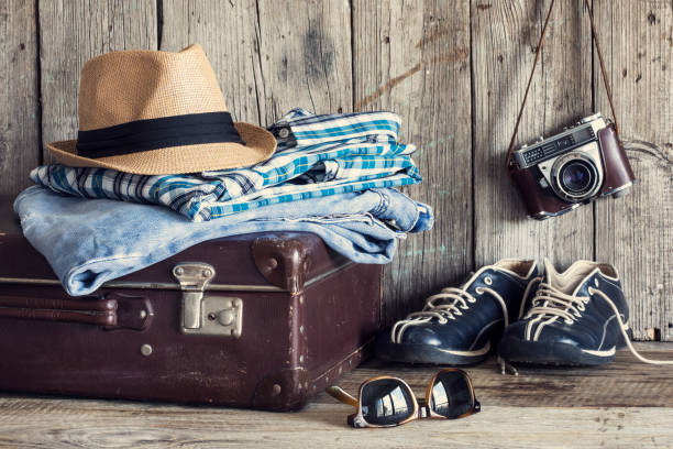 istock Travel concept on wooden table 658910408